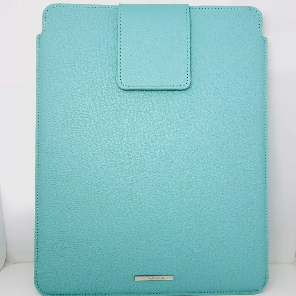 Blue Leather Ipad Tablet Carry Storage Case